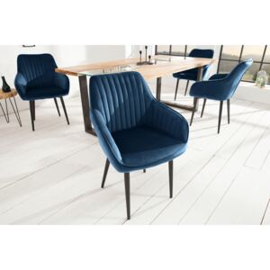 Designová židle Esmeralda, královská modrá - otevřené balení