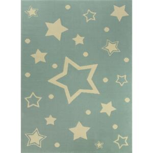 Dětský kusový koberec KIDS 533743/85855 modrý-hvězdy Rozměr: 200x290 cm
