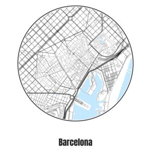 Ilustrace Map of Barcelona, Nico Friedrich