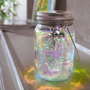 LED sklenice Motýl
