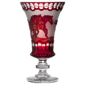 Váza Koně, barva rubín, výška 475 mm