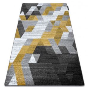 Kusový koberec INTERO TECHNIC 3D šedý žlutý Rozměr: 80x150 cm