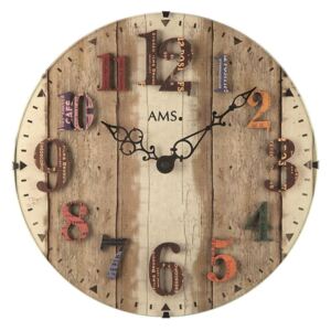Skleněné designové hodiny AMS 9423