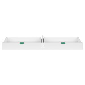 Šuplíky do psacího stolu v kombinaci bílý lesk/zelená SZU/BIU W038