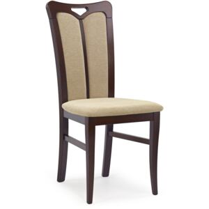 Dřevěná židle Hubert 2, ořech / béžová