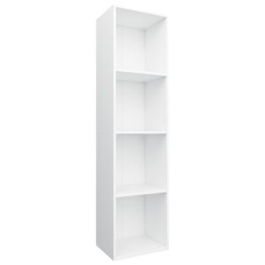 Knihovna/TV skříň - dřevotříska - bílá | 36x30x143 cm