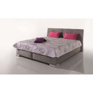 New Design postel Lusso 180x200 tmavě hnědá (s úložným prostorem)