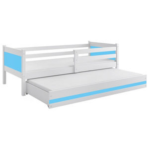 Dětská postel BALI 2 + matrace + rošt ZDARMA, 190x80, bílý, blankytný
