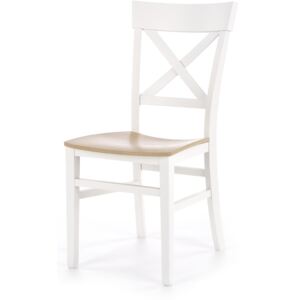 Jídelní židle Tutti, bíla / medový dub