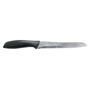 Nůž na pečivo 30 cm černý mramor