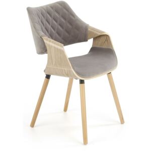 Jídelní židle K396, šedá / světlý dub