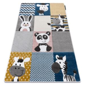Dětský kusový koberec PetMe Zoo - béžový/šedý