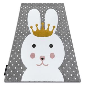 Dětský kusový koberec PetMe Král králík - šedý