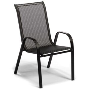 Zahradní židle VALENCIA černá, stohovatelná IWH-1010006