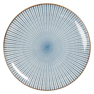 Dezertní talíř s modrým zdobením BlueLine - Ø 21 cm