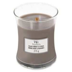 Woodwick Vonná svíčka váza Black Amber & Citrus 275 g