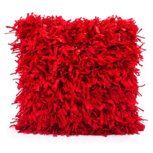 BO-MA Trading Povlak na polštářek Shaggy červená, 45 x 45 cm