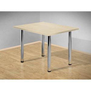 Jídelní stůl 140x80 cm s kovovými nohami barva lamina: bříza