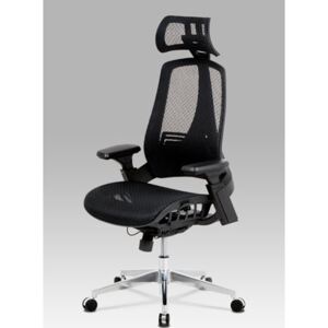 Autronic - Kancelářská židle, černá MESH síťovina, lankový mech., kovový kříž - KA-A189 BK