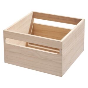 Úložný box ze dřeva paulownia iDesign Eco Wood, 25,4 x 25,4 cm