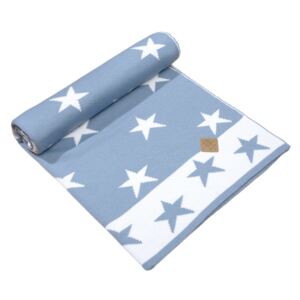 Kama Dětská deka s hvězdičkami 50%merino/50%akryl Barevné varianty: Světle modrá