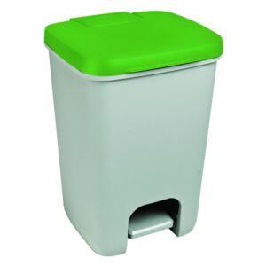 Šedo-zelený odpadkový koš CURVER Essentials, 20 l