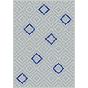 Kusový koberec moderní Agnella Meteo Dato Modrý Šedý Rozměr: 80x160 cm