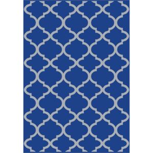 Kusový koberec moderní Agnella Meteo Clover Modrý Šedý Rozměr: 80x160 cm