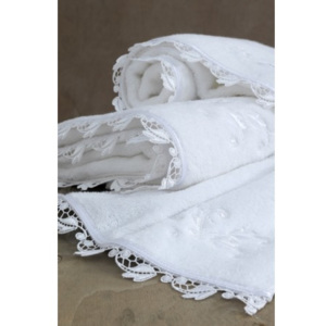 Soft cotton Malý ručník NAKKAS 32x50 cm 32 x 50 cm Bílá