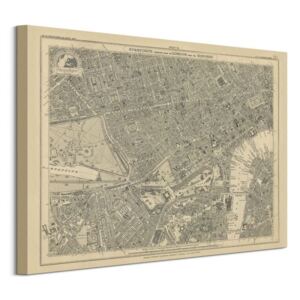 Obraz na plátně Stanfords Mapa Londýna 1862 50x40cm WDC94819