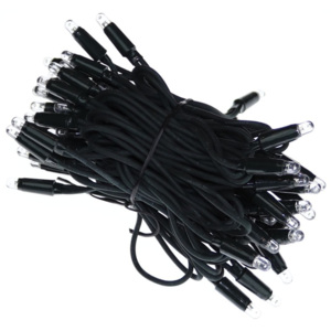 Seizis Řetěz 50LED - 5m, teplá svítící, černý kabel