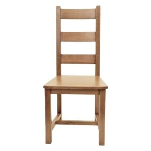 Masivní dubová lakovaná židle Ladder Back