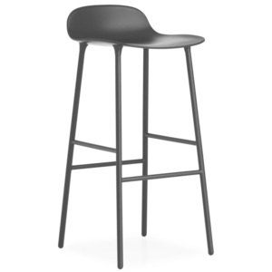 Normann Copenhagen Barová židle Form 75 cm, black/steel