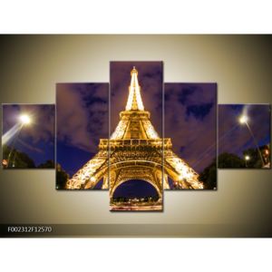 Obraz noční Eiffelovy věže - zespodu (F002312F12570)