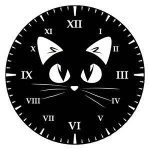 Dětské hodiny Černá kočička 30x30cm ZD5378A_1OD