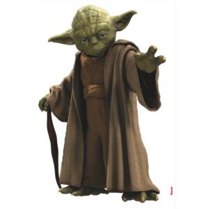 14721 Komar samolepicí dekorace - dekorační nálepka Star Wars Yoda, velikost 100 x 70 cm