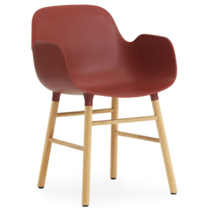 Normann Copenhagen Židle Form s područkami, red/oak