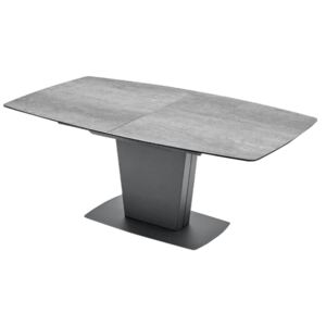 Connubia Rozkládací jídelní stůl Athos, sklokeramika, CB4783-R Rozměr: 180(230)x100 cm, Deska: Keramika Cement matná, Báze (rám+nohy): Matný černý lak (kov)