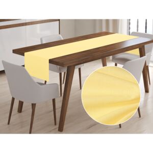 Bavlněný běhoun na stůl Moni MO-023 Pastelově žlutý 20x120 cm