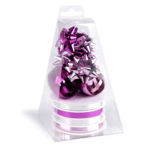 Vánoční sada k balení dárků - 4 fialová růžová Stoklasa