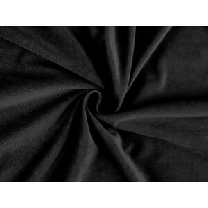Velvet strukturovaný jednobarevný - 28 černá Stoklasa