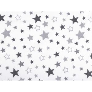 Bavlněný flanel hvězdy - 3 (367) bílá šedá Stoklasa