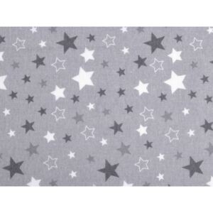 Bavlněný flanel hvězdy - 2 (366) šedá Stoklasa