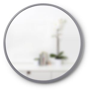 Umbra, Kulaté zrcadlo s šedým rámem Hub 61 cm | šedé