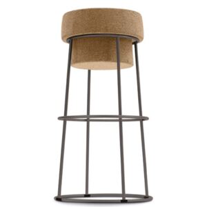BOUCHON Sga - barová židle s korkovým sedákem (Originální barová židle - lakovaný kov, korkový sedák)