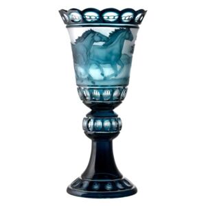 Váza Koně, barva azurová, výška 505 mm