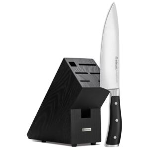 Wüsthof CLASSIC IKON Nůž kuchařský 20 cm a Blok na nože černý 1090370102