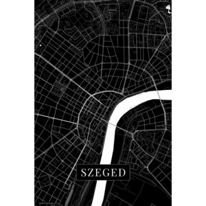 Mapa Szeged black