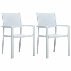 Zahradní židle 2 ks plast / ocel Dekorhome