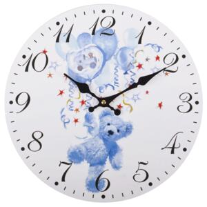 Nástěnné hodiny BLUE BEAR Ø 34 cm Mybesthome